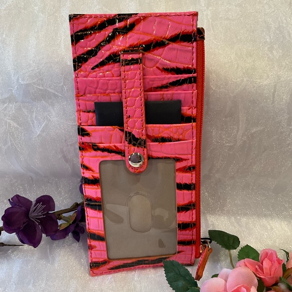 Wallet, Brahmin Credit Card Wallet, Pink Feline Ombré Melbourne, NWT - Picture 4 of 8